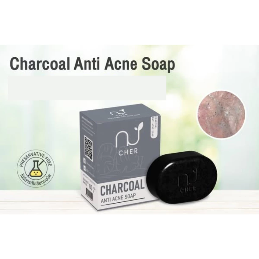สบู่ CHER Anti Acne Soap ชาร์โคล thumbnail 4