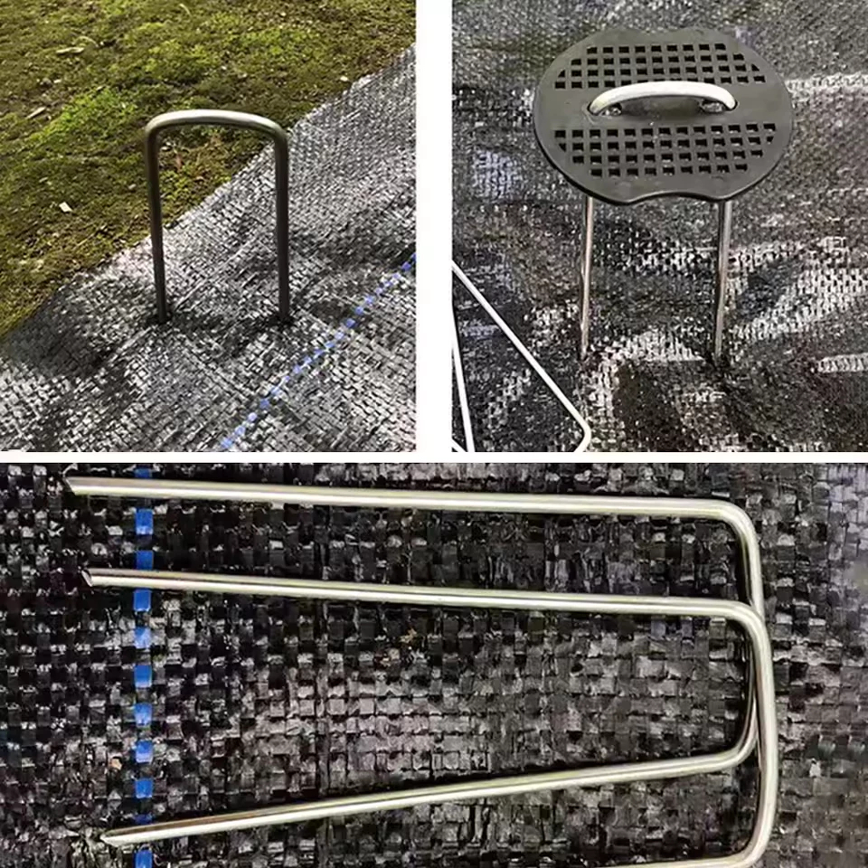 💥จัดส่งที่รวดเร็ว💥50หมุดยึด ชิ้นหมุดยึด U ผ้าคลุมดิน+แผ่นยางพลาสติกยึดหมุด - รูปที่ 3