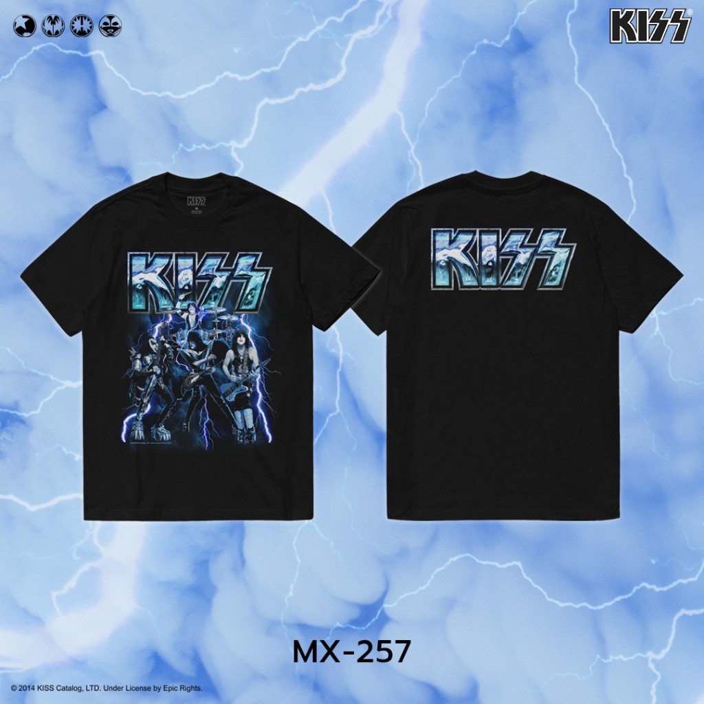 Power 7 Shop เสื้อยืดวง คิส ลิขสิทธ์แท้ KISS T-SHIRTS (MX-257) ราคา ถูกที่สุด ดีลบีเคเค