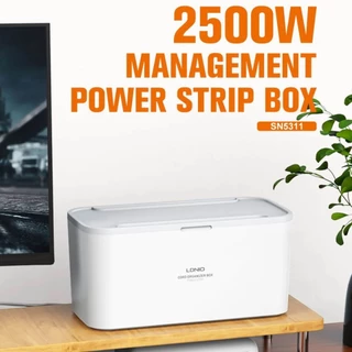 ของแท้100% LDNIO SN5311 ปลั๊กไฟ Power Strip Management 5 Port & 3USB กล่องปลั๊กพ่วง รางปลั๊กไฟ สายทอง