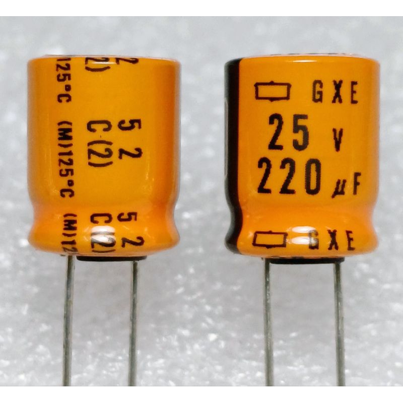 NCC Nippon Chemi-con GXE  220uf 25v 125° capacitor ตัวเก็บประจุ คาปาซิเตอร์ – โปรปัง