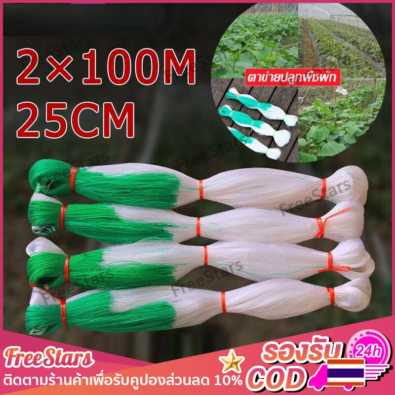 🔥COD🔥ตาข่ายปลูกถั่ว ตาข่ายปลูกผัก 100 ค้างปลูกแตงกวา ข่ายปลูกผัก ตาข่ายปลูกแตง ต้นไม้เลื้อย อวนแตง หลักไม้เลื้อย