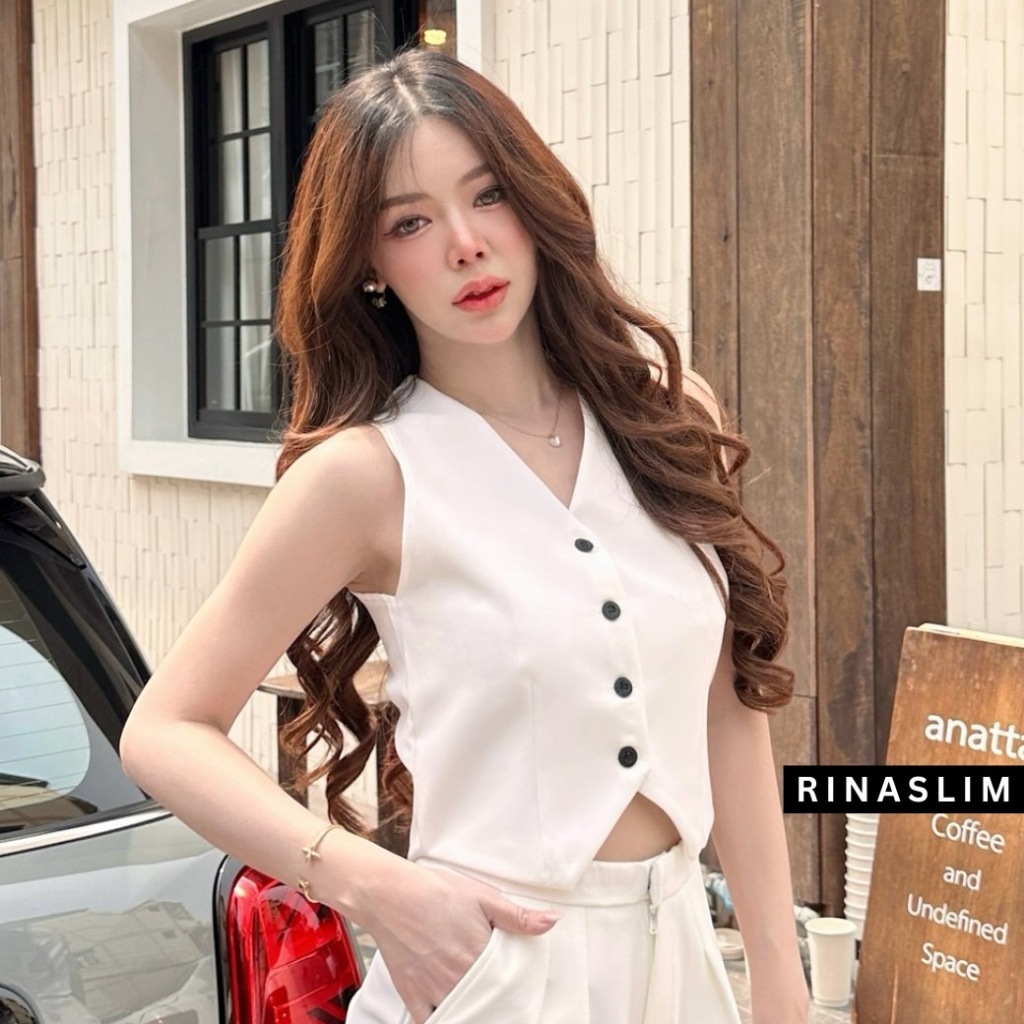 RINASLIM Vest Suit เสื้อกั๊ก ผู้หญิง มีกระดุม — صورة 5