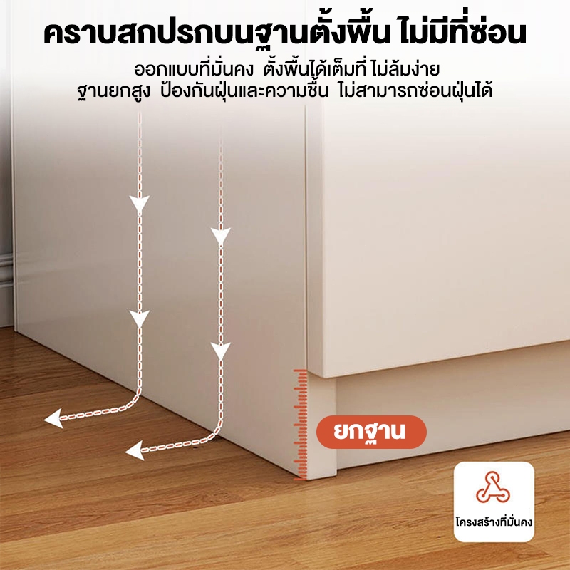 MR ตู้ข้างเตียง 32*30*41cm โต๊ะหัวเตียง สไตล์เรียบง่าย มีลิ้นชัก ไม้เนื้อแข็งทนทาน สีไม้/สีขาว ราคา ถูกที่สุด ดีลบีเคเค แกลเลอรีภาพที่ 6