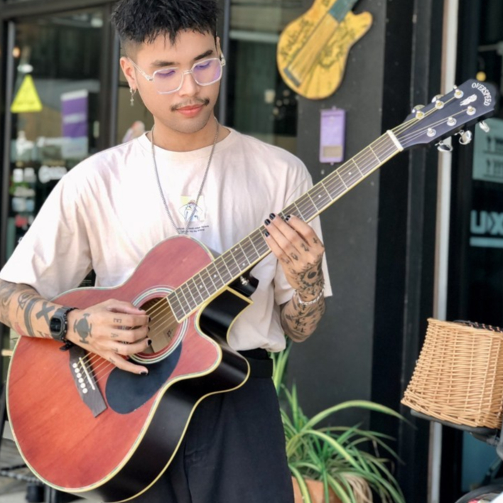 [ส่วนลด500-📸] Overspeed กีต้าร์โปร่งไฟฟ้า รุ่น OS-400CE LC-5 ฟรี -ปิ๊ก4อัน ประแจ คู่มือ สายแจ็ค