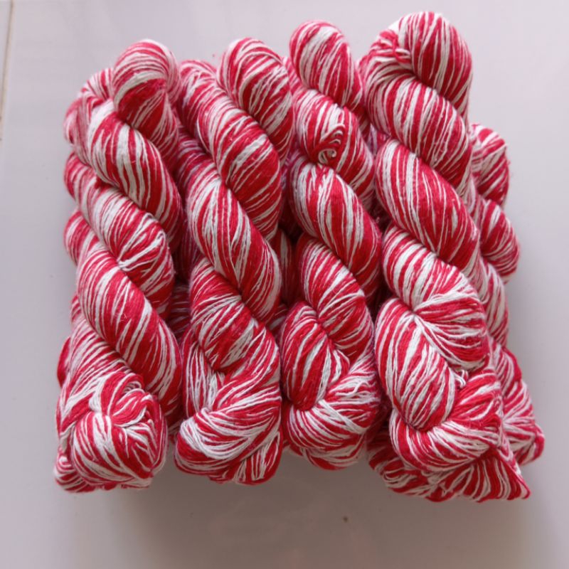 ด้ายดิบ สีขาวแดง ด้ายทำสายสิญจน์ ด้ายมงคล ไหมผูกข้อมือ