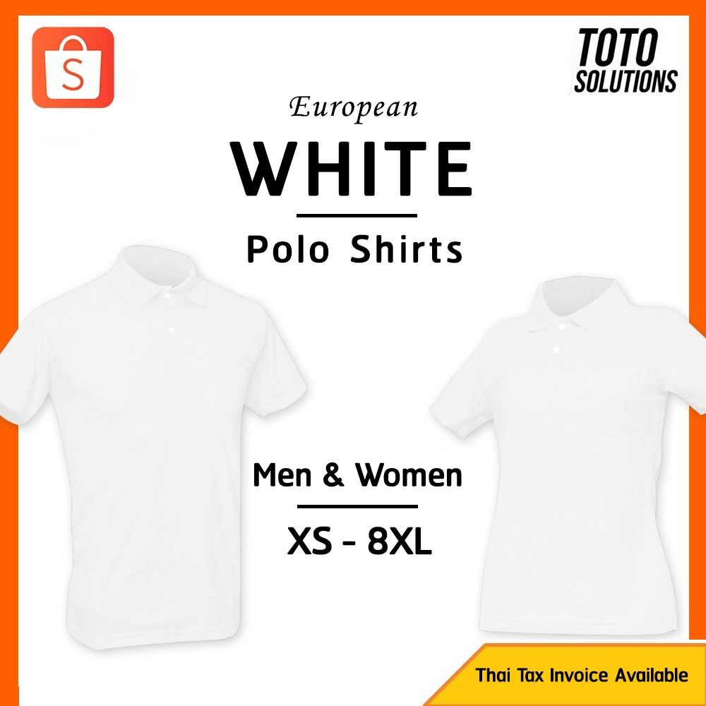 TTS Basic White polo shirts