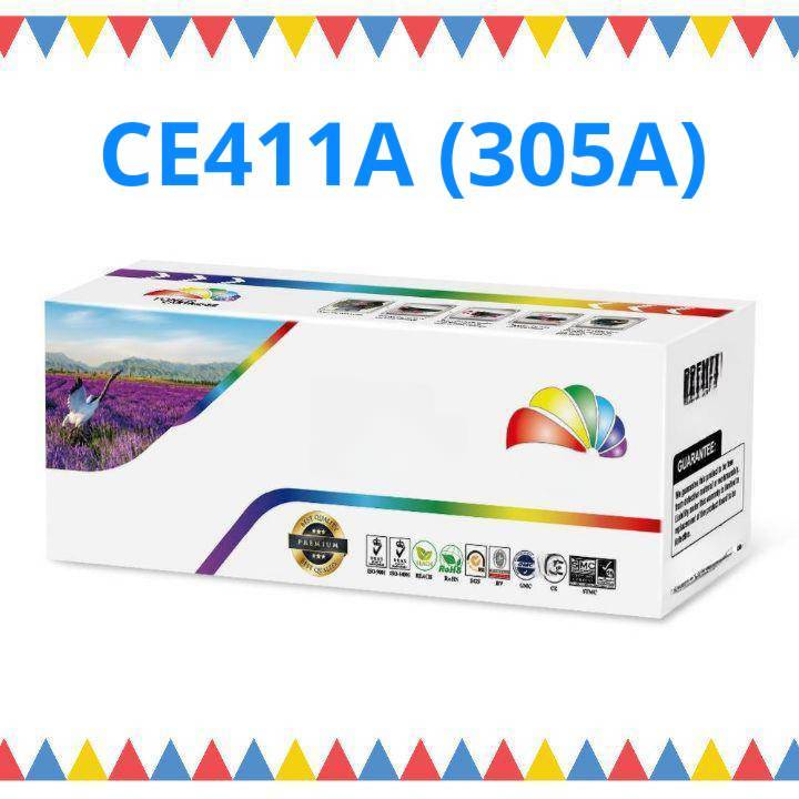หมึกเลเซอร์ โทนเนอร์ CE411A (305A) 2.6k Color box ฟ้า Color LaserJet Pro 375nw/M475dn MFP/400/M351a/