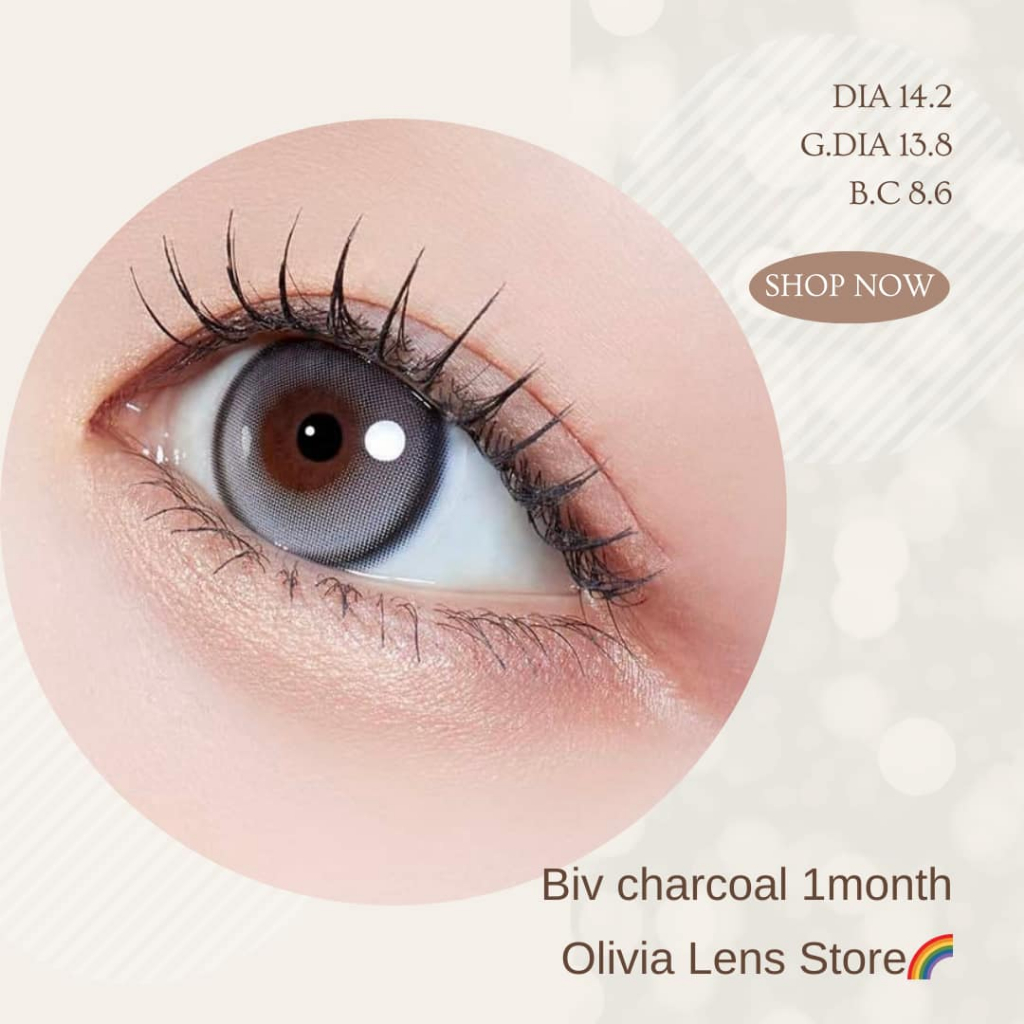 myfipn Biv Charcoal คอนแทคเลนส์เกาหลี คอนแทคเลนส์รายเดือน