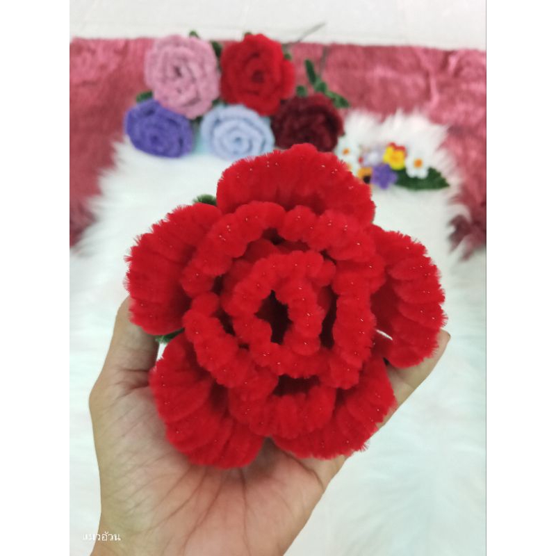 กุหลาบหน้ากว้าง10ซม.(L)พร้อมก้านใบ - รูปที่ 2