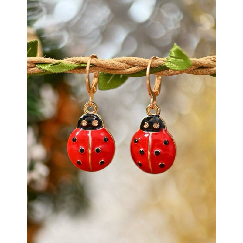 🐞 ต่างหูเต่าทอง Lady Bug 🐞 ต่างหูพร้อมส่ง