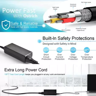 อะแดปเตอร์โน๊ตบุ๊ค Samsung 19V3.16A(60W)หัวขนาด 5.5*3.0mm พร้อมสายไฟAC Laptop Power Notebook Adapter