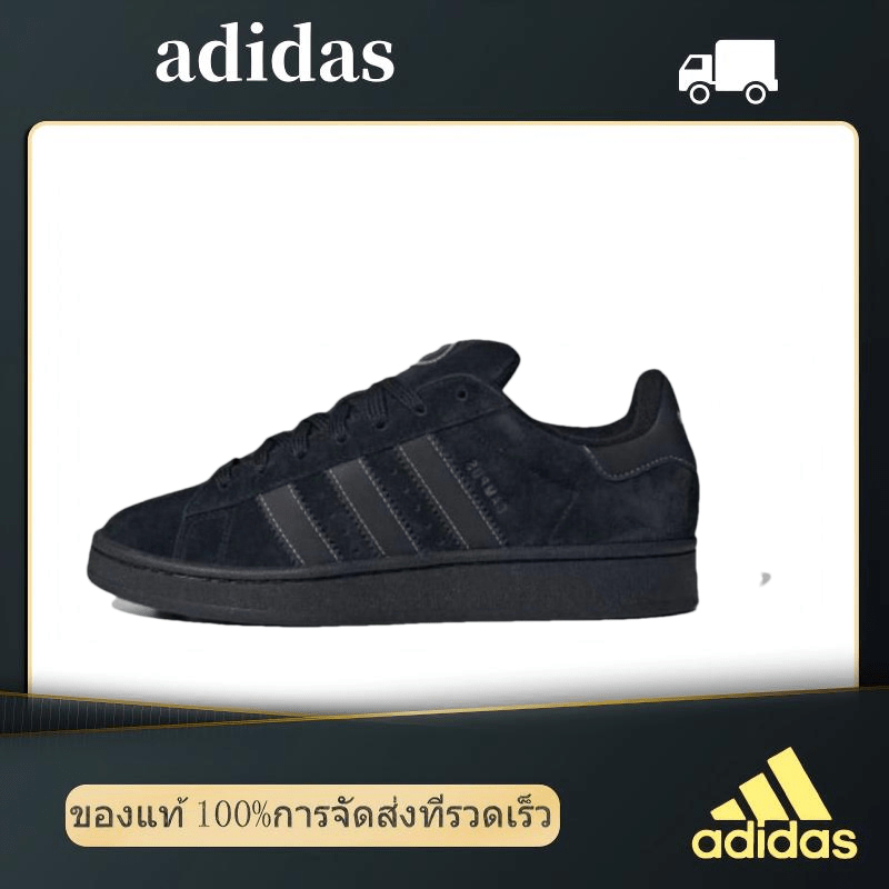 [ ของแท้💯 ]รองเท้า Campus 00S กันลื่นสสีดำแฟชั่นย้อนยุค  Unisexรองเท้าขนมปัง