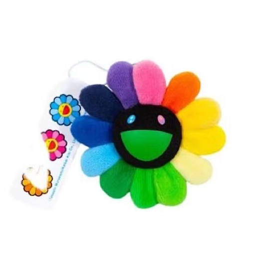 MURAKAMI FLOWER PIN - RAINBOW & BLACK