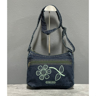 AEIOU No.322 กระเป๋ายีนส์ Girlish สะพายข้าง รุ่น ลายดอกไม้  …