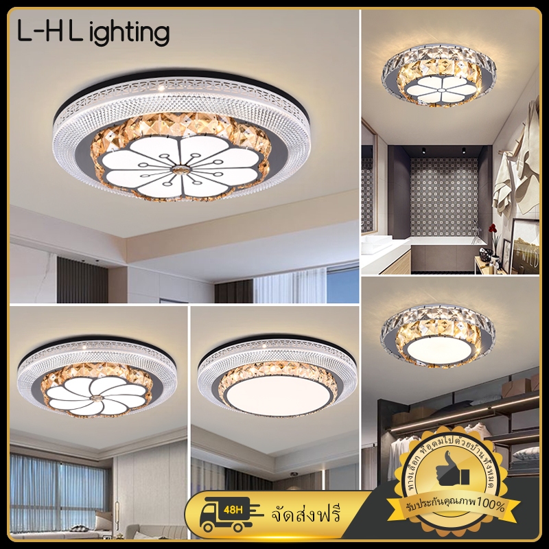 ห้องนอนใหม่โคมไฟเพดานเรียบง่าย LED นอร์ดิกที่ทันสมัยรอบห้องนั่งเล่นโคมไฟห้องรับประทานอาหารสร้างสรรค์โคมไฟตกแต่ง