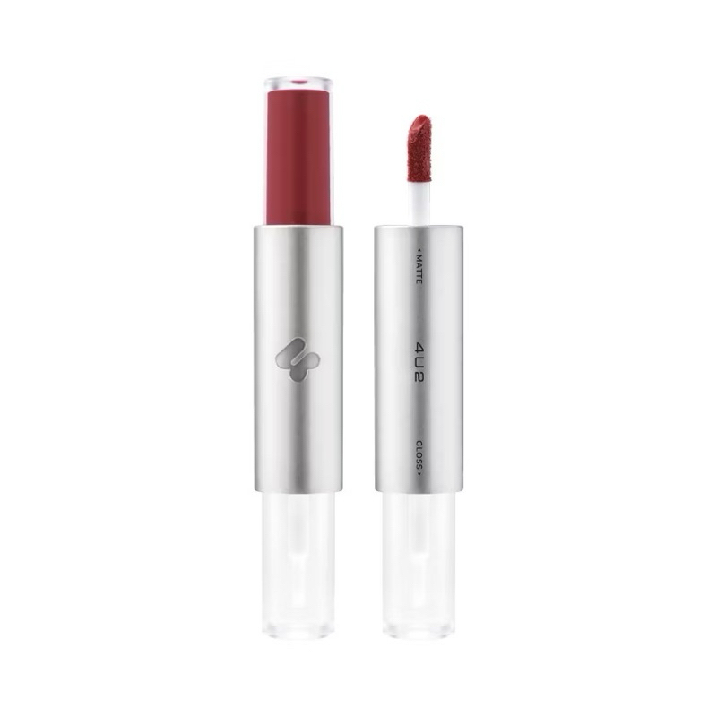 ลิปสติก 4U2 TWOGETHER MATTE AND GLOSS LIP - ลิปกระจก ติดทน  ปากฉ่ำ