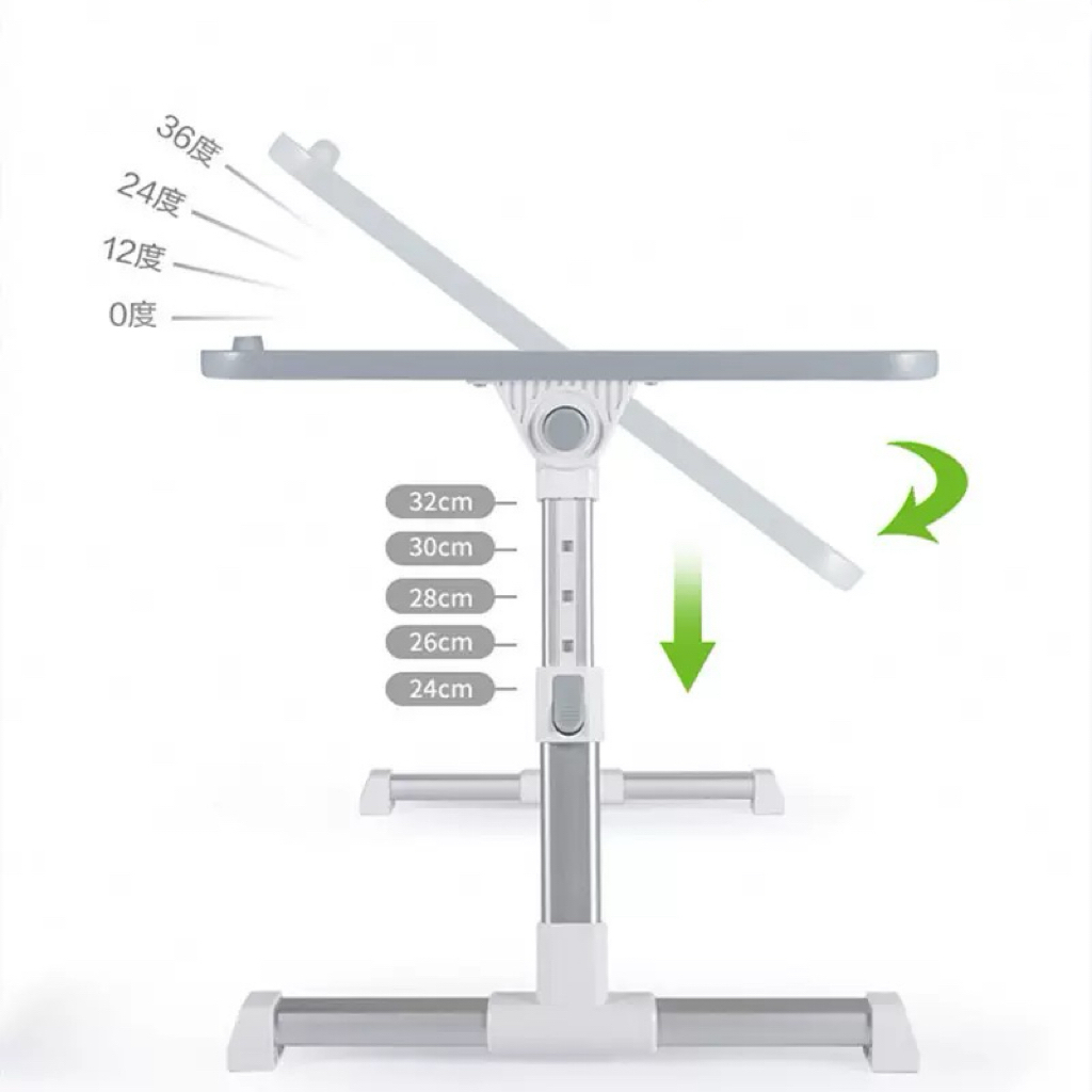 Laptop stands โต๊ะวางโน๊ตบุค ที่วางโน้ตบุค ขนาดพกพา ปรับสูงต่ำได้ พับเก็บง่ายสะดวก โต๊ะวางคอมแล็ปท๊อป สีเขียว (gray)