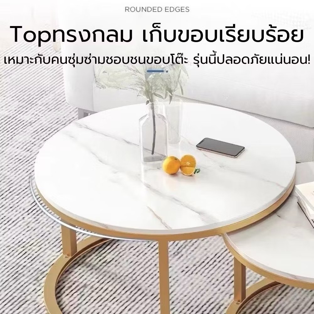 โต๊ะกลางโซฟา กาแฟ มาพร้อมลิ้นชักเก็บของ รับน้ำหนักได้ดี หน้าโต๊ะรองด้วยกระจก สีดำ/สีขาว/สีน้ำตาล - รูปที่ 5