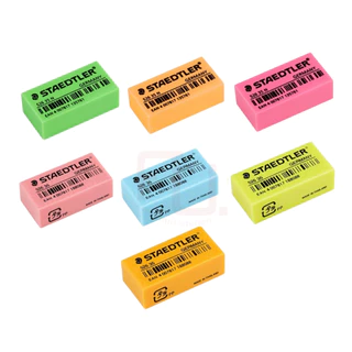 ยางลบ ขาว-ดำ สีนีออน สีพาสเทล ยี่ห้อ Staedtler / 1 ก้อน