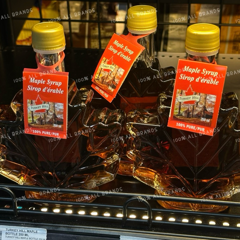 (พร้อมส่ง)🍁 Maple Syrup Turkey Hill Maple Bottle 250ml. 🍁 ขวดรูปทรงใบเมเปิ้ล