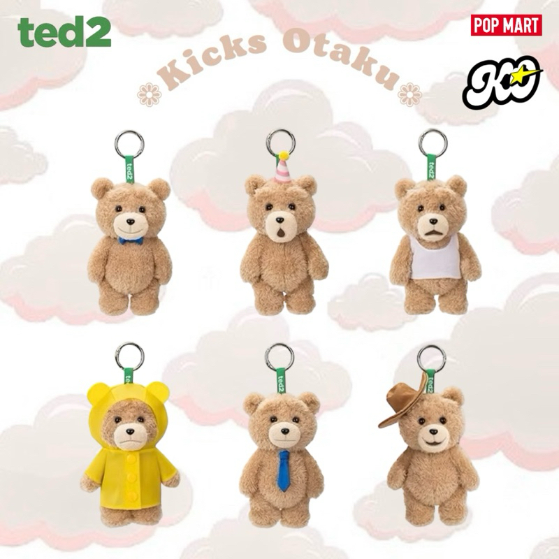 [ของแท้พร้อมส่ง🇹🇭] พวงกุญแจ Ted2 Teddy Bear Action Plush Pendant POPMART