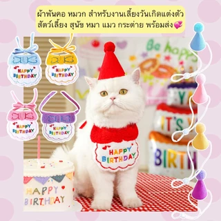 PP-541 ผ้าพันคอ หมวก สําหรับงานเลี้ยงวันเกิดแต่งตัวสัตว์เลี้ยง สุนัข หมา แมว กระต่าย พร้อมส่ง💞