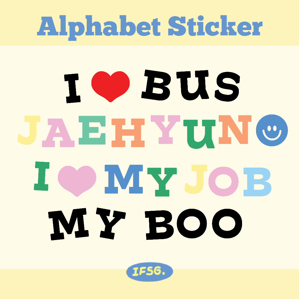 10 แถม 2 (ซื้อ12ชิ้นในราคา10ชิ้น) สติ๊กเกอร์ตัวอักษรภาษาอังกฤษมี 3 เฉดสี Vivid Pastel Black และอีโมติคอน กันน้ำ