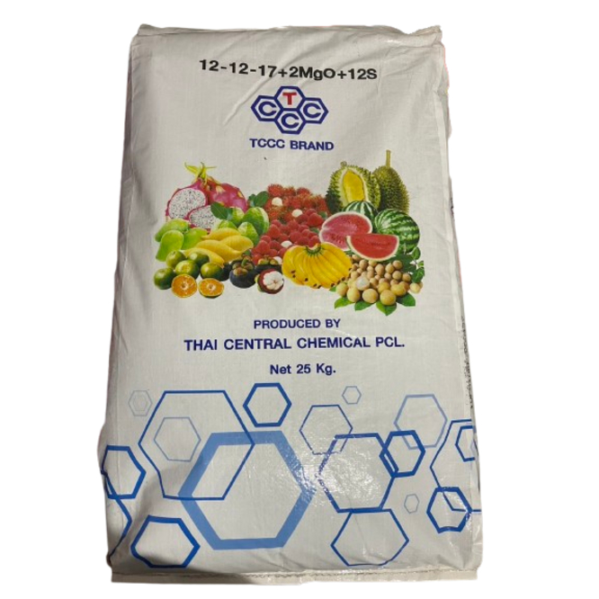 ปุ๋ยเคมี สูตร 12-12-17 TCCC รังผึ้ง ขนาด 25 กิโลกรัม