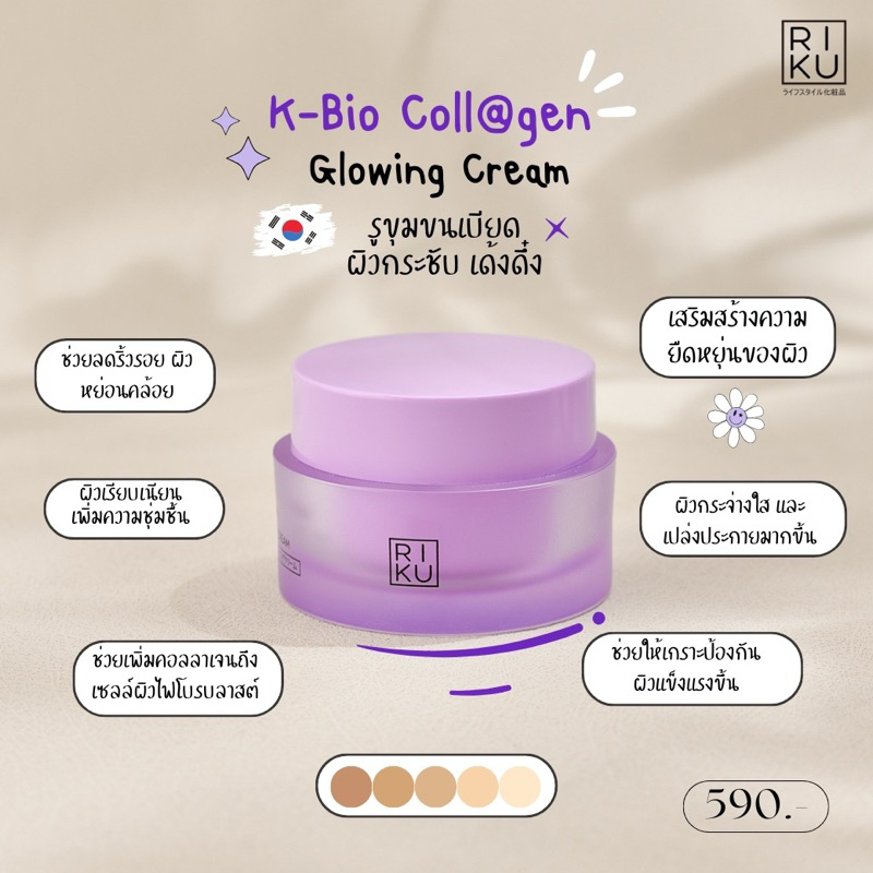 (ส่งเร็วพิเศษ) COLLAGEN GLOWING ครีมไบโอคอลลาเจน ปรับผิวเนียน กระจ่างใสอิ่มน้ำ เติมคอลลาเจนให้ผิว
