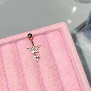 (ขายดี)จิวสะดือสแตนเลสแท้ พร้อมส่งจากไทย💗ถ่ายจากสินค้าจริง
