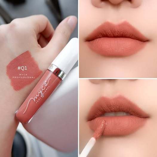 [ของแท้จากบริษัท] MYCA MATTE เบอร์ Q1 ไมก้า ลิปสติกครีมเนื้อแมท สีส้ม ไม่ติดแมส ลิปติดทนนาน 12 ชั่วโมง กันน้ำ