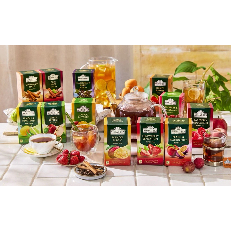 [สุดค้ม] (Exp:2027) ชาเเท้จากอังกฤษ Ahmad Tea London ชาดำ หอมกลิ่นผักผลไม้ดอกไม้สมุนไพรพืชนานาพรรณ บ