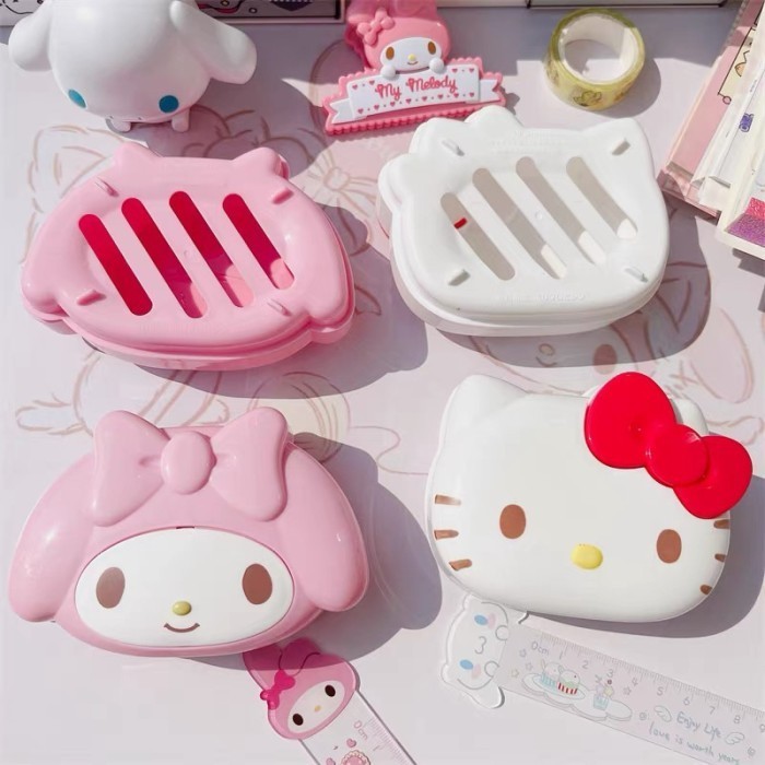 Sanrio Soap Case Container กล่องใส่สบู่ที่น่ารักที่สุด สินค้านำเข้าจากSanrio ญี่ปุ่น มีให้เลือก 2 ลาย พร้อมส่งจากไทย