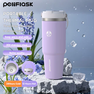 Peliflask แก้วเก็บความเย็น เก็บความเย็น สแตนเลส พร้อมหูหิ้ว แก้วน้ําเก็บความเย็น แก้วเยติ 30/35oz