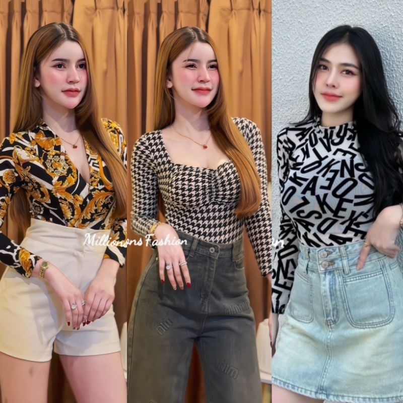 ❤️‍🔥มัดรวมมาแรง🩱บอดี้สูทพิมพ์ลายสุดปัง พร้อมส่ง