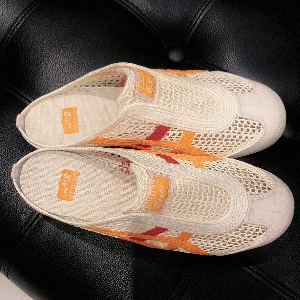 Onitsuka Tiger MEXICO 66 Sabot 1183A707-106 สีเขียว แดง รองเท้าลำลอง รองเท้าผ้าใบ