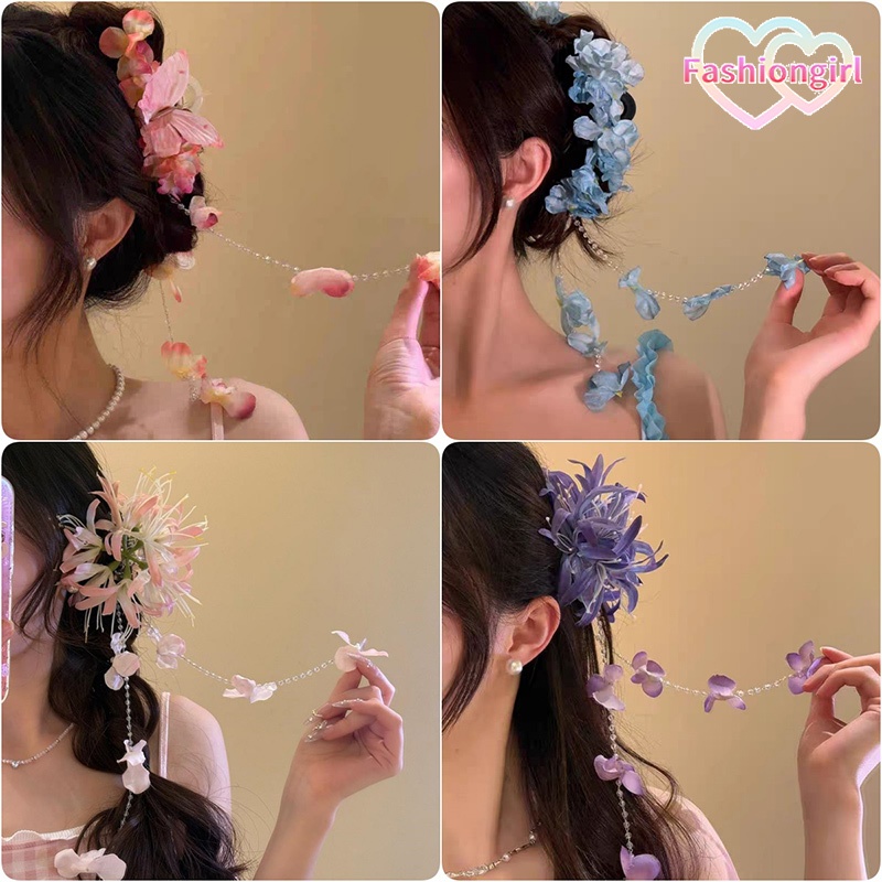 💐Fashion girl💐กิ๊บดอกไม้ คลิปพู่แฟชั่น ขนาดใหญ่ สไตล์เกาหลี แต่งผม เด็กผู้หญิง พร้อมส่งจากไทย สไตล์ใหม่