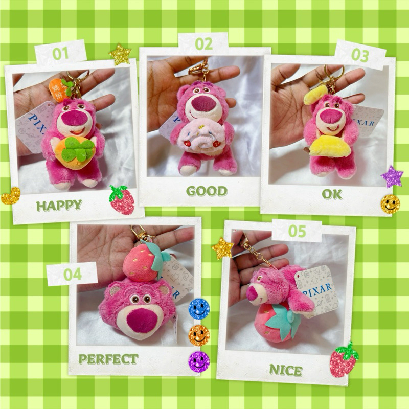 ✨พร้อมส่ง✨ พวงกุญแจล็อตโซ่ Lotso ลิขสิทธิ์แท้จากDisney Pixar Joyliday มีหลายแบบให้เลือก