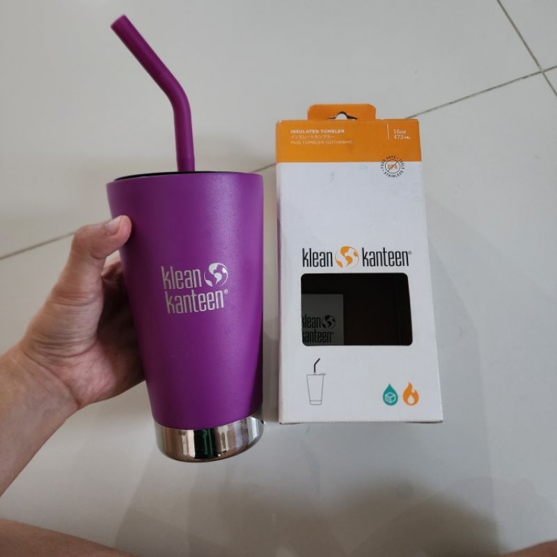 แก้วสแตนเลส Klean kanteen 16oz 473ml พร้อมหลอด