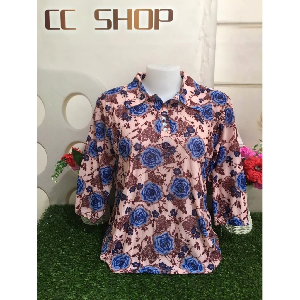 เสื้อยืดผู้หญิง ลายดอก แขนสั้น คอกลม อก32-46นิ้ว รุ่น310-311 thumbnail 6
