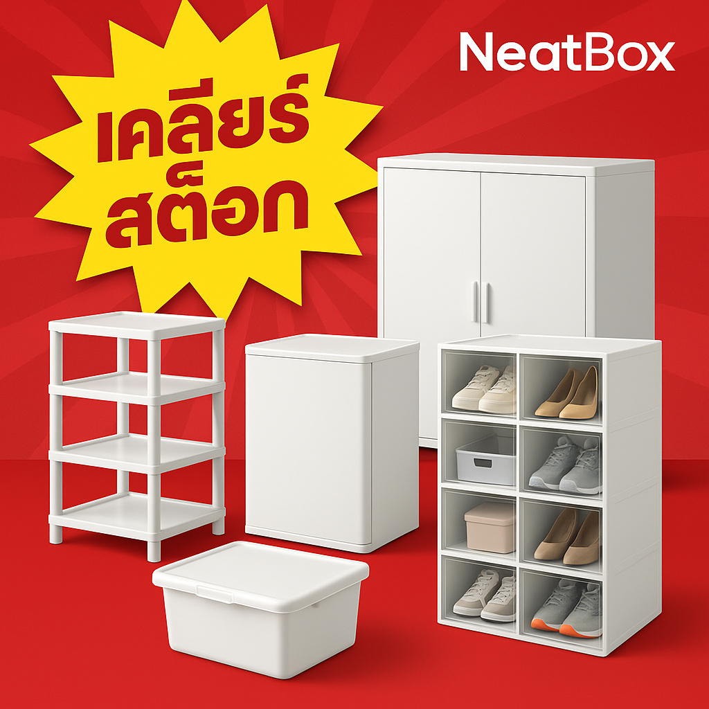 🎉🎉🎉NeatBox เคลียร์สต๊อก! ตู้เก็บของสุดคุ้ม ลดครั้งใหญ่!