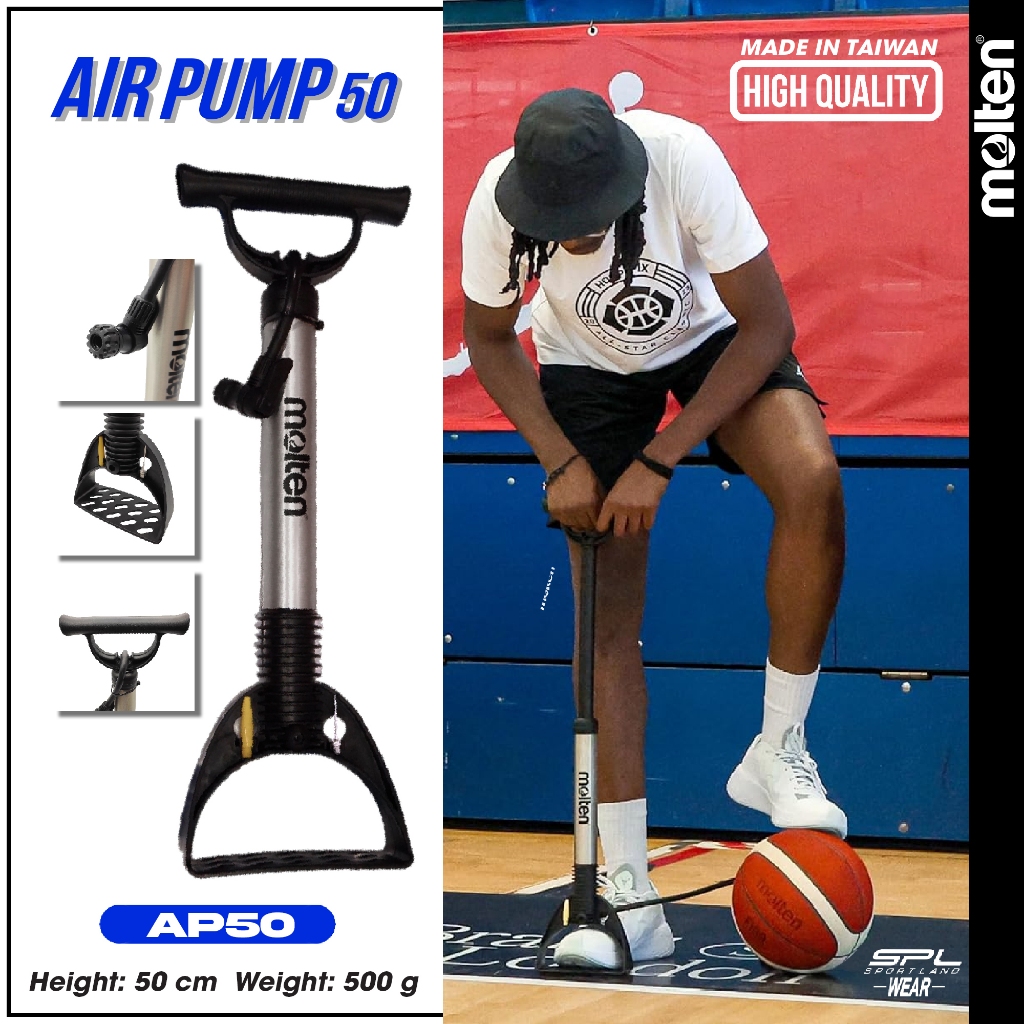 MOLTEN สูบตั้งเท้าเหยียบ อุปกรณ์สูบลมลูกบอล Air Pump tw AP50(800)