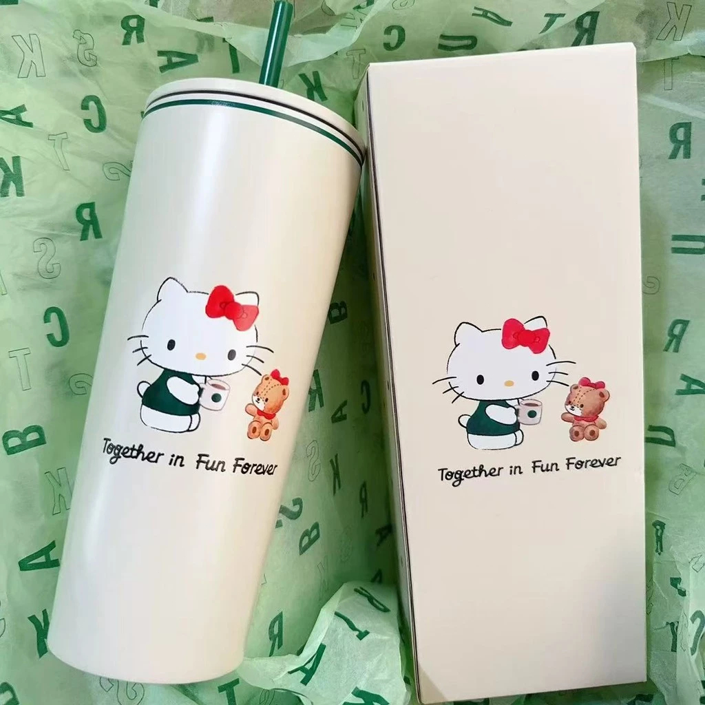 ชุดของขวัญวาเลนไทน์! Starbucks Kitty Tumbler 473ml เก็บร้อน-เย็น 24ชม. + กล่องหรู - รูปที่ 3