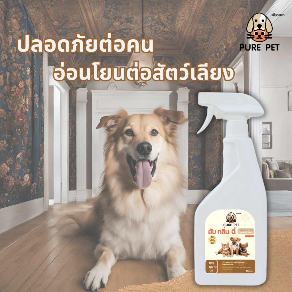 ดับกลิ่นสัตว์เลี้ยงอย่างอ่อนโยนด้วย PURE PET