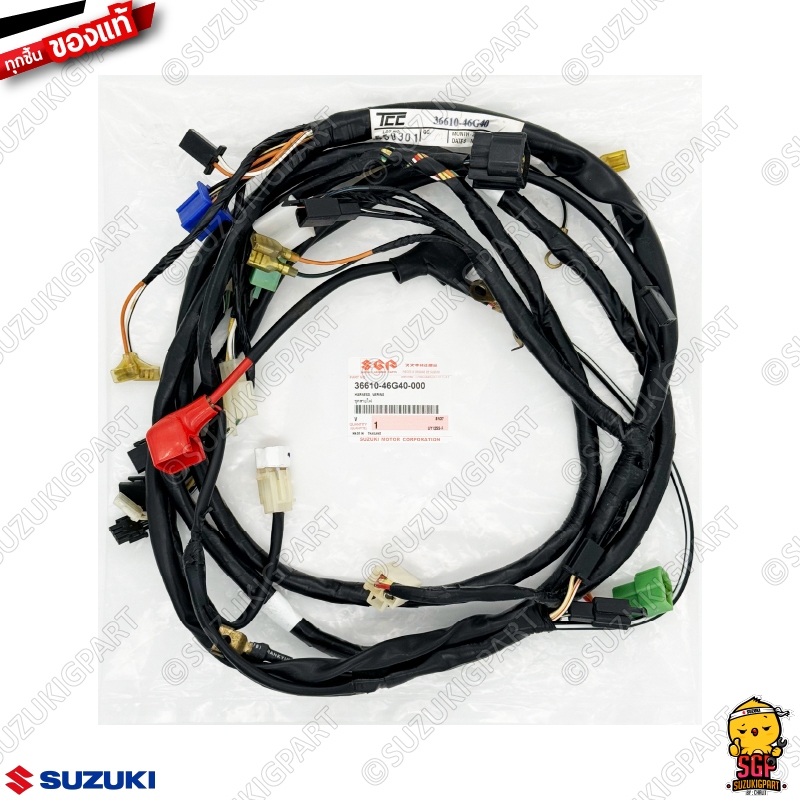 ชุดสายไฟ HARNESS, WIRING แท้ Suzuki Step 125 โฉมใหม่ 2007 ไฟหน้าโค้ง ดิสก์เบรคหน้า ล้อลวด Hi-Class
