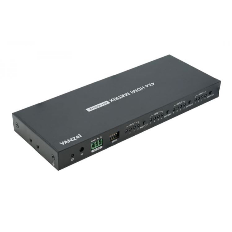 VANZEL 4x4 HDMI Matrix Switch #รุ่น LM44H HDMI matrix switch เข้า 4 ออก 4 รองรับความละเอียด 4K รองรั
