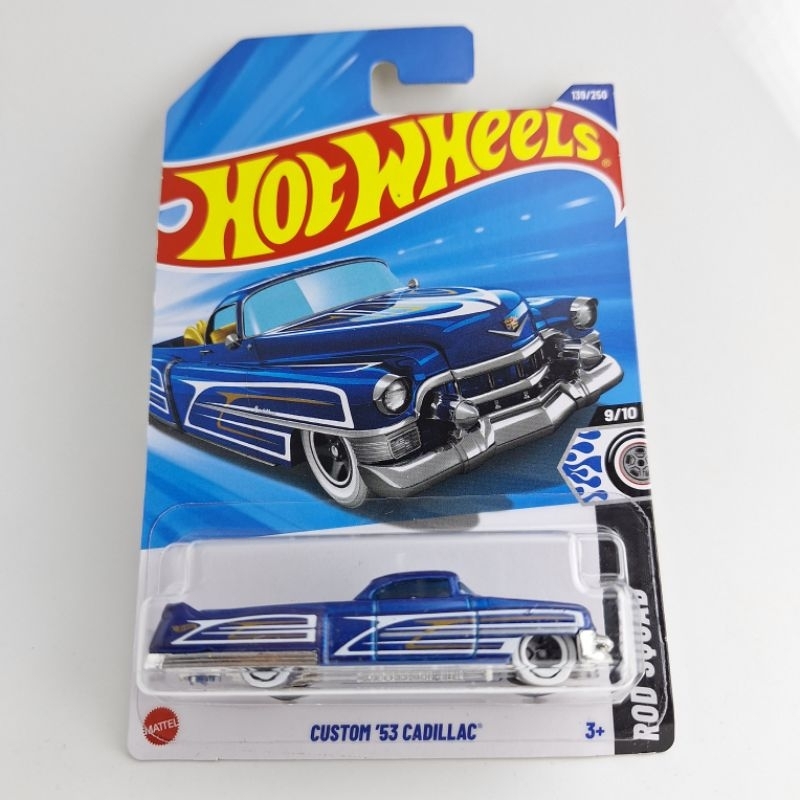 รถเหล็ก Hotwheels CUSTOM 53 CADILLAC สีน้ำเงิน (ib38)