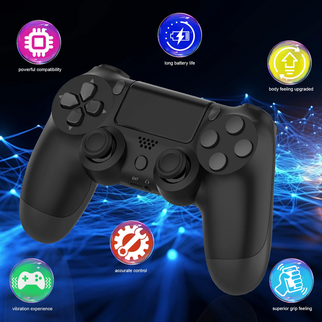 Actual P4 จอยสติ๊กเกมไร้สาย จอยสติ๊กควบคุมบลูทูธ For PS4/PC/IOS/Android GEN2