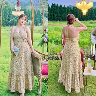 เดรสหักเอว แถมดูสูงอีกด้วย ไซซ์ M-10XL  รุ่น Kathy Dress